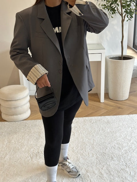 Blazer à manches retroussées