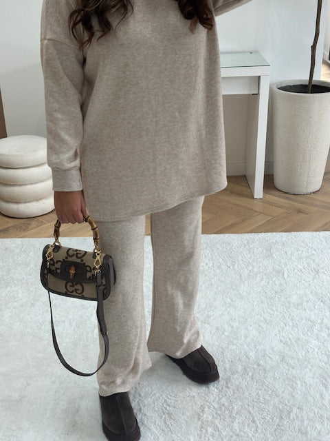 Ensemble en maille beige