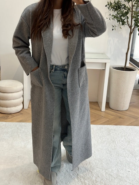 Manteau doux gris