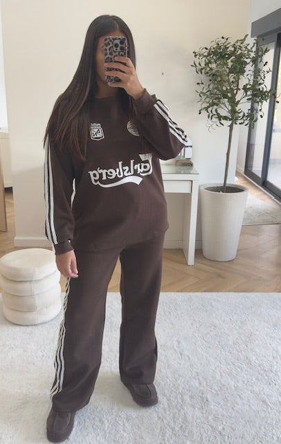 Ensemble jogging marron