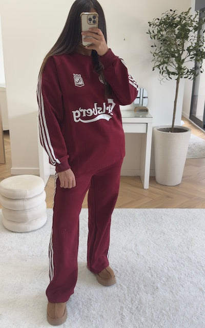 Ensemble jogging bordeaux