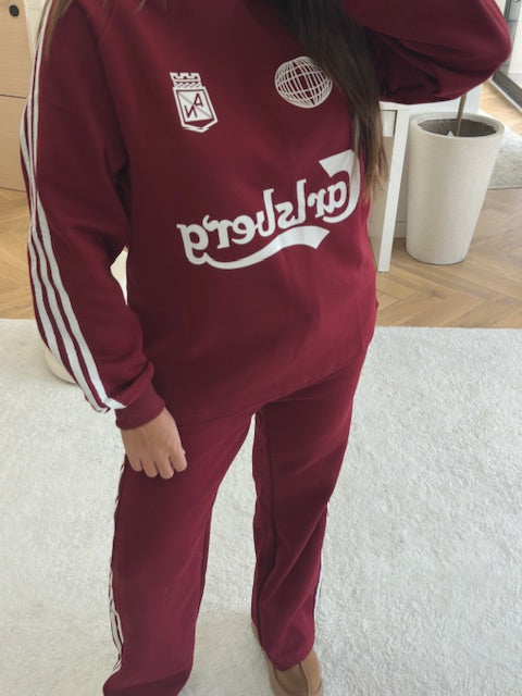 Ensemble jogging bordeaux