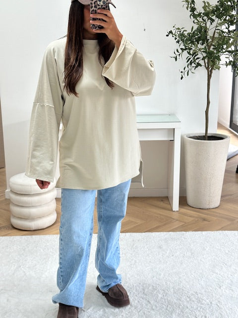 Tee-shirt oversize beige